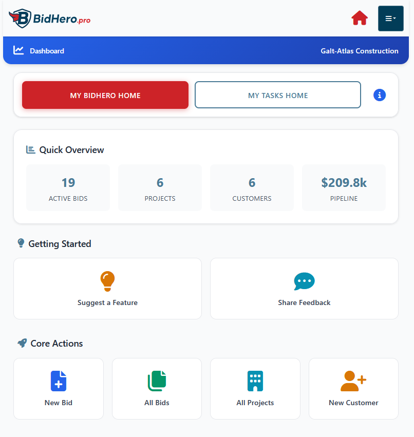 BidHero Bid and Project Management Tools